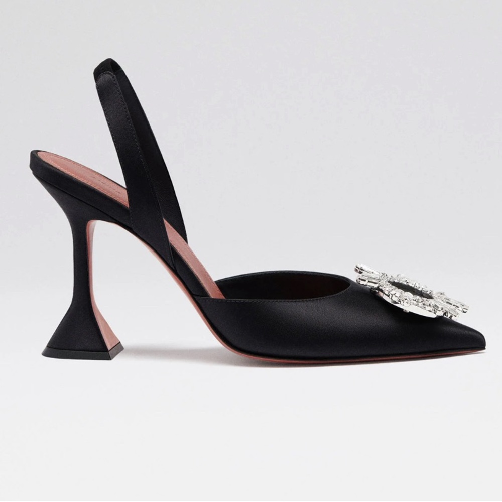 AMINA MUADDI Belgium sling T.95 satin black